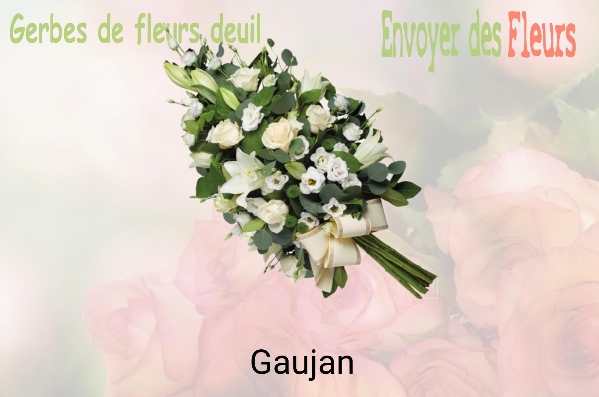 Gerbe de fleurs de deuil livrée à Gaujan